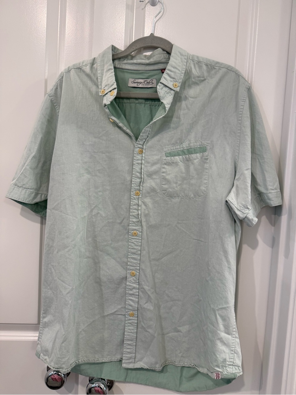 Sovereign Code Mint Green Short-Sleeve Button-Up Shirt